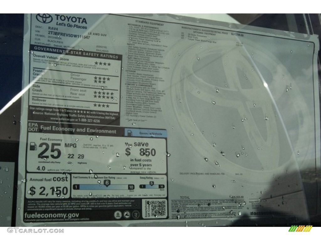 2013 RAV4 LE AWD - Black / Ash photo #10