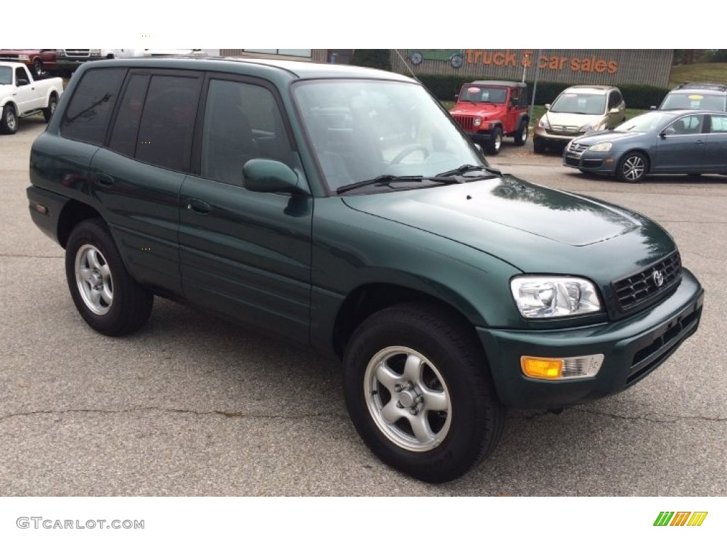 2000 RAV4 4WD - Deep Jewel Green / Gray photo #2