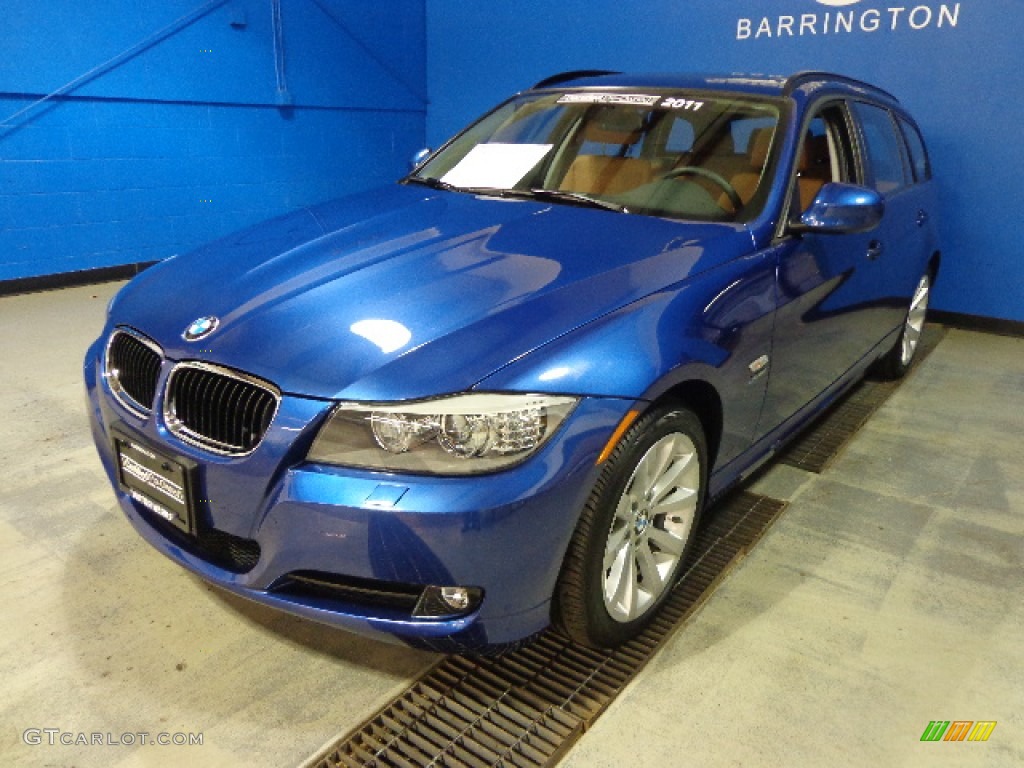 2011 3 Series 328i xDrive Sports Wagon - Montego Blue Metallic / Saddle Brown Dakota Leather photo #3