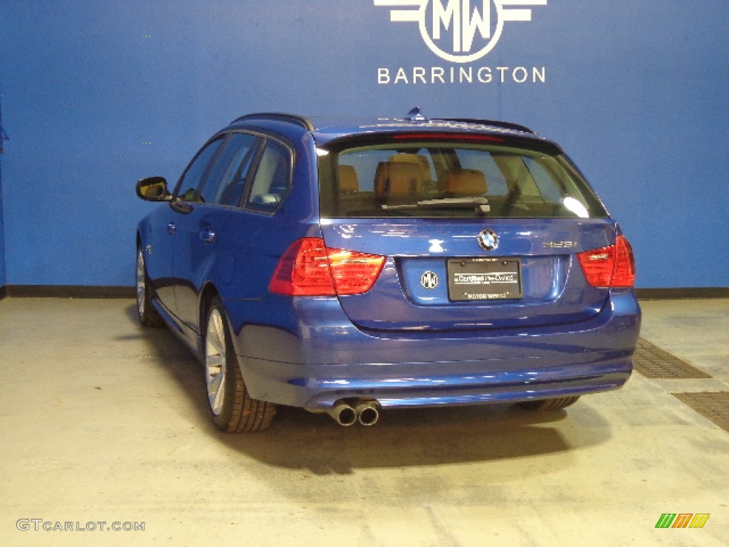 2011 3 Series 328i xDrive Sports Wagon - Montego Blue Metallic / Saddle Brown Dakota Leather photo #5