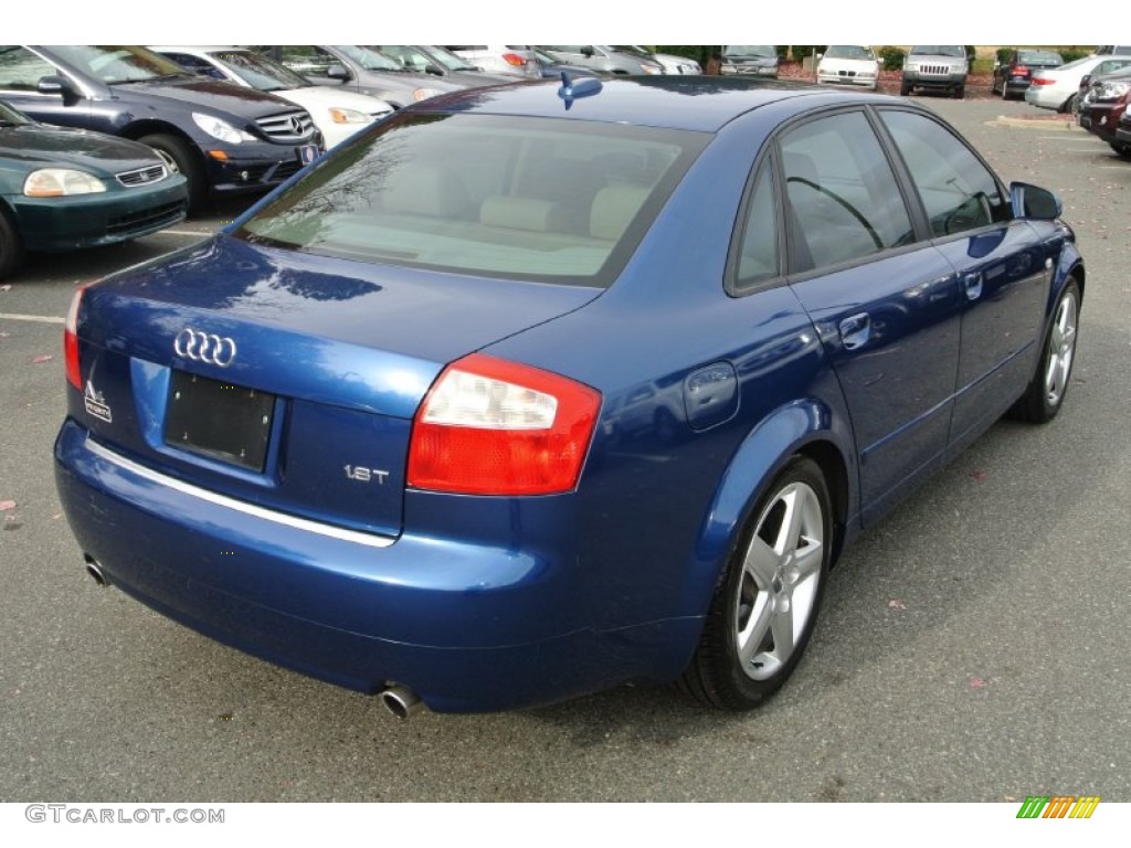 2005 A4 1.8T Sedan - Ocean Blue Pearl / Beige photo #5