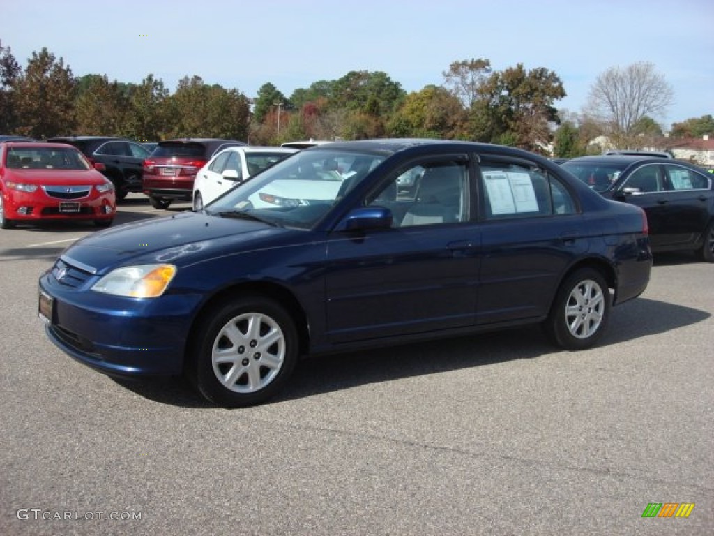 2003 Civic EX Sedan - Royal Blue / Gray photo #2