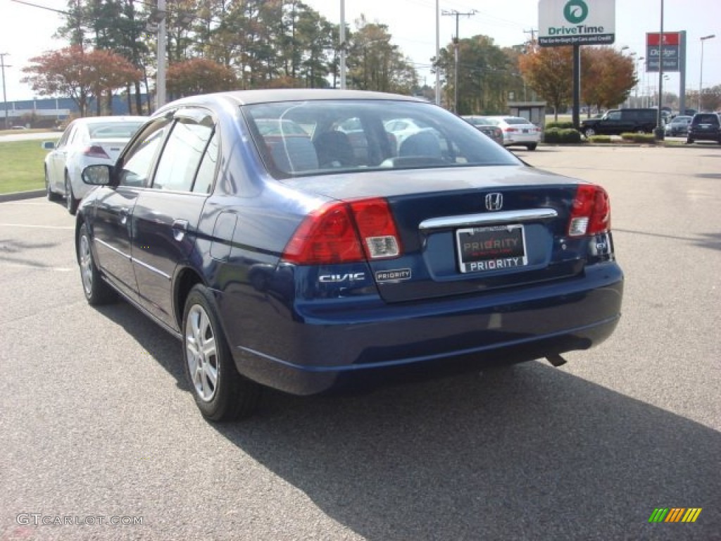 2003 Civic EX Sedan - Royal Blue / Gray photo #4