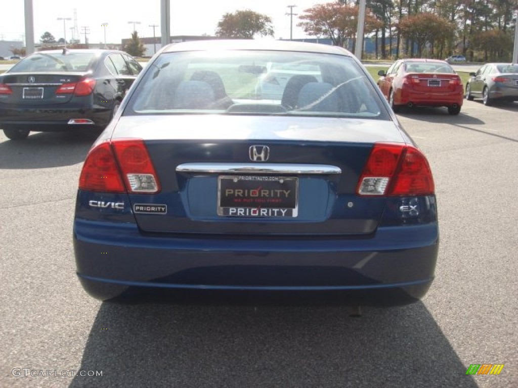 2003 Civic EX Sedan - Royal Blue / Gray photo #5