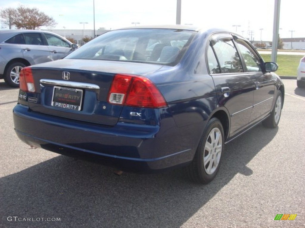 2003 Civic EX Sedan - Royal Blue / Gray photo #6