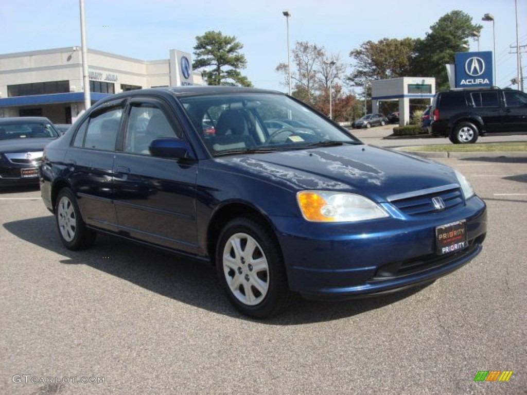 2003 Civic EX Sedan - Royal Blue / Gray photo #8