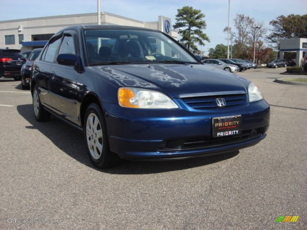 2003 Civic EX Sedan - Royal Blue / Gray photo #9