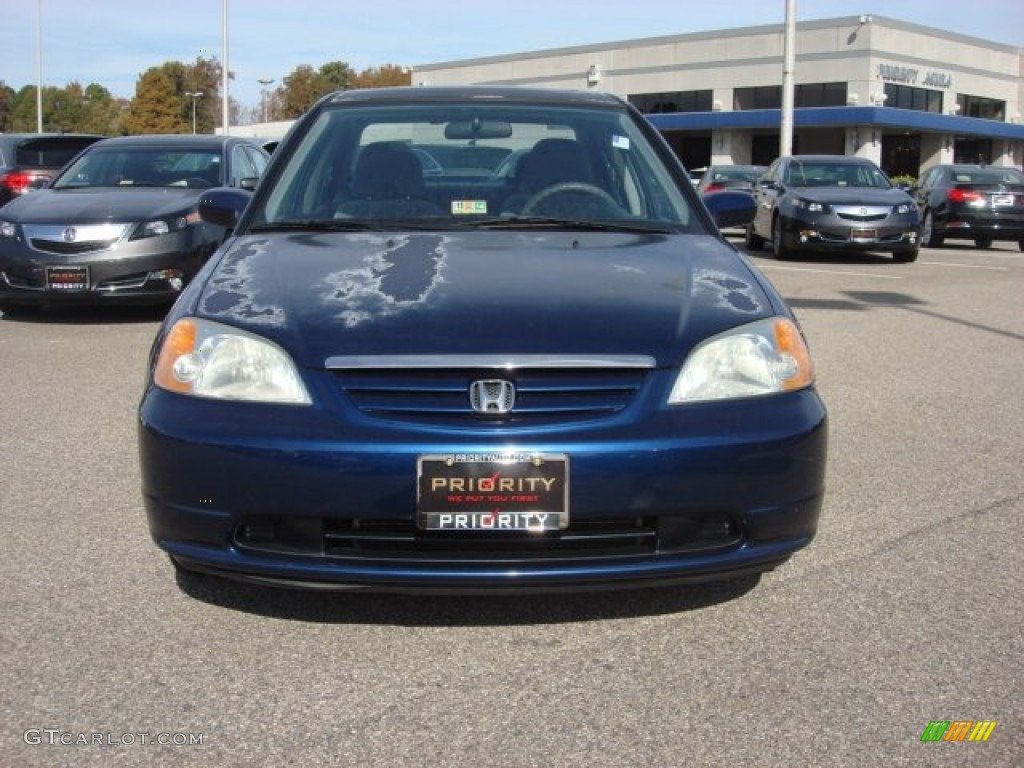 2003 Civic EX Sedan - Royal Blue / Gray photo #10