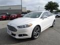 2014 White Platinum Ford Fusion Titanium  photo #1