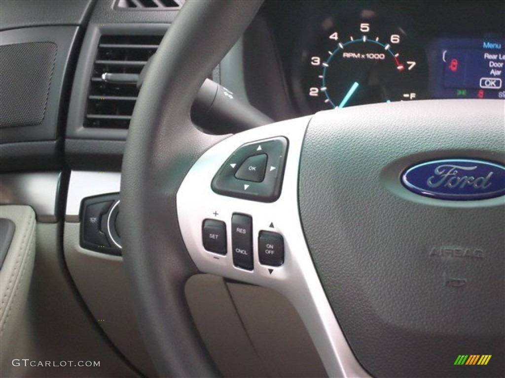 2014 Explorer FWD - Oxford White / Medium Light Stone photo #18