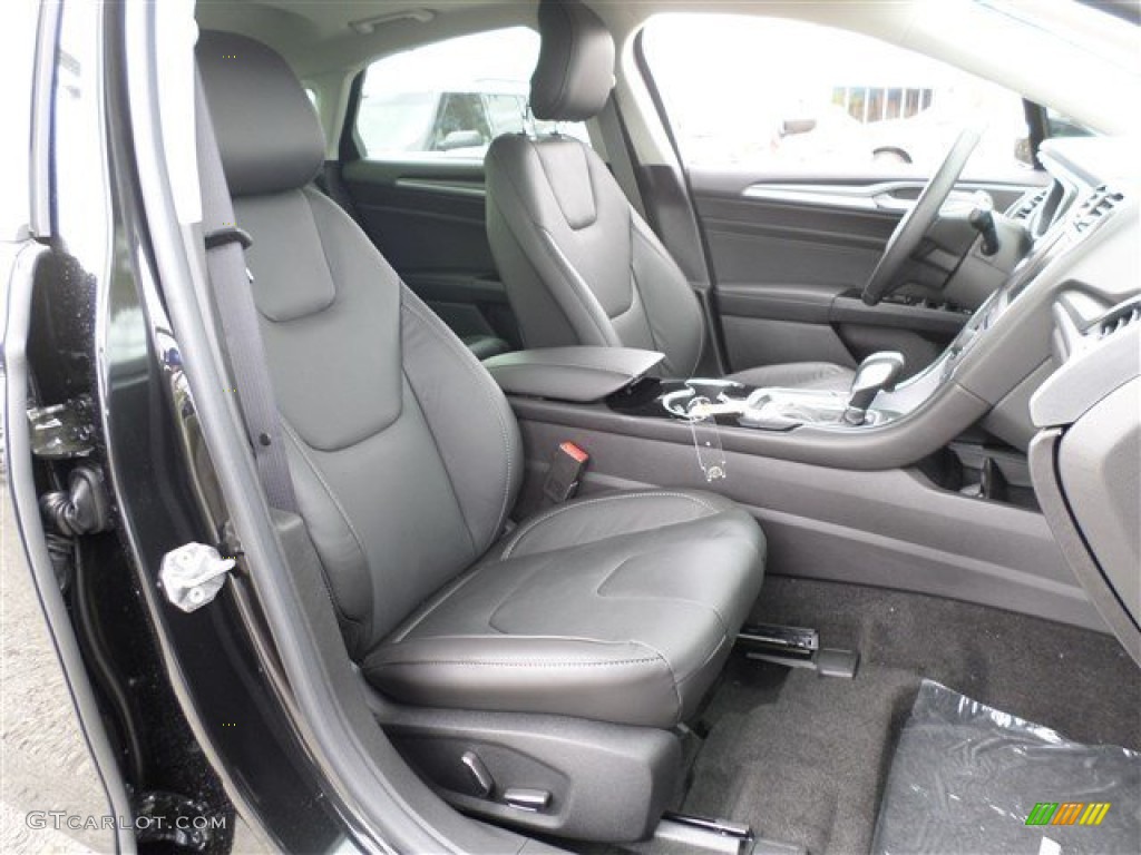 Charcoal Black Interior 2014 Ford Fusion Hybrid Titanium Photo #88022146