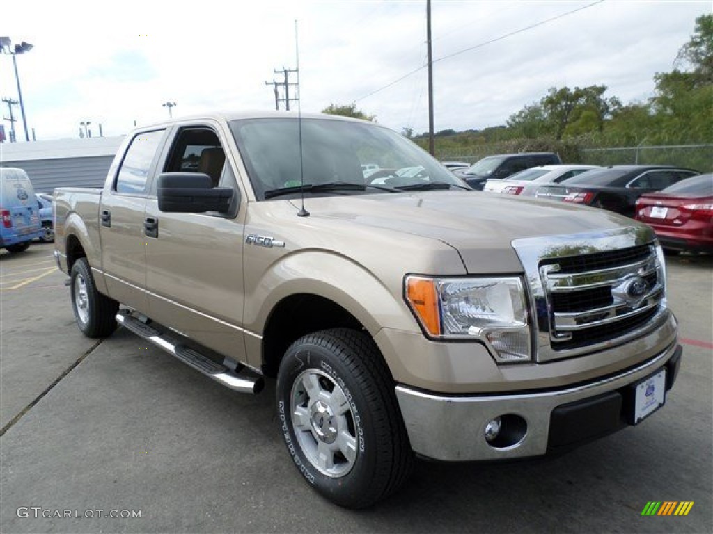 2013 F150 XLT SuperCrew - Pale Adobe Metallic / Adobe photo #7