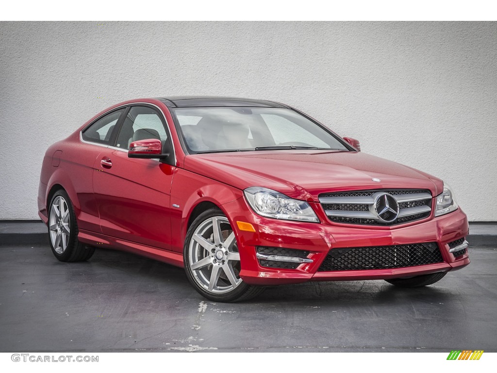 Mars Red 2012 Mercedes-Benz C 350 Coupe Exterior Photo #88023669