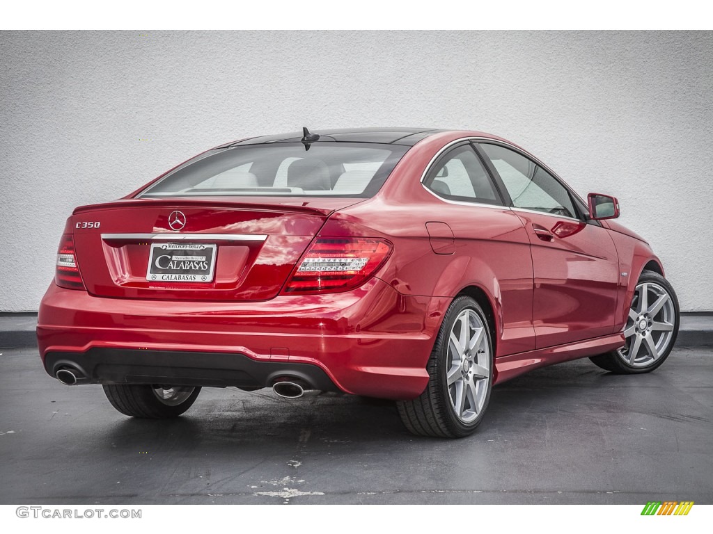 2012 C 350 Coupe - Mars Red / Ash photo #13