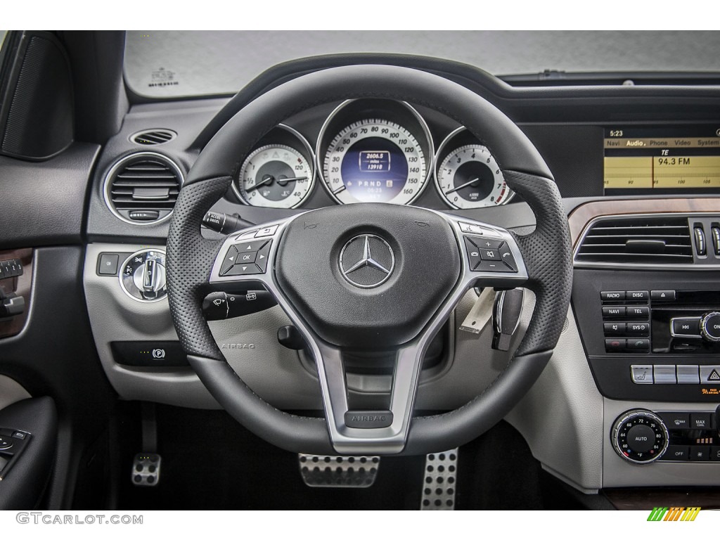 2012 Mercedes-Benz C 350 Coupe Ash Steering Wheel Photo #88023678