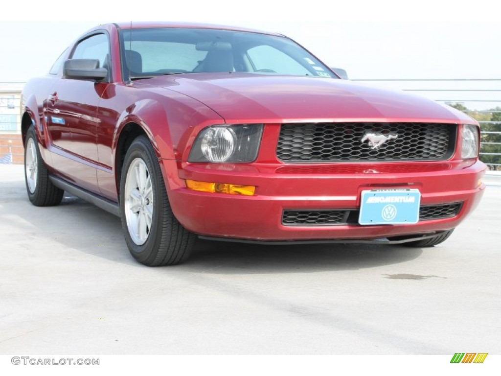 2006 Mustang V6 Premium Coupe - Redfire Metallic / Light Graphite photo #1