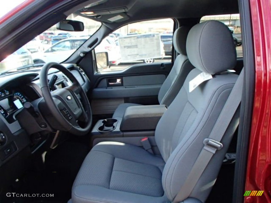 2013 F150 XLT SuperCrew 4x4 - Ruby Red Metallic / Steel Gray photo #10