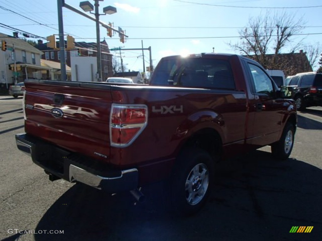 2014 F150 XLT Regular Cab 4x4 - Ruby Red / Pale Adobe photo #5