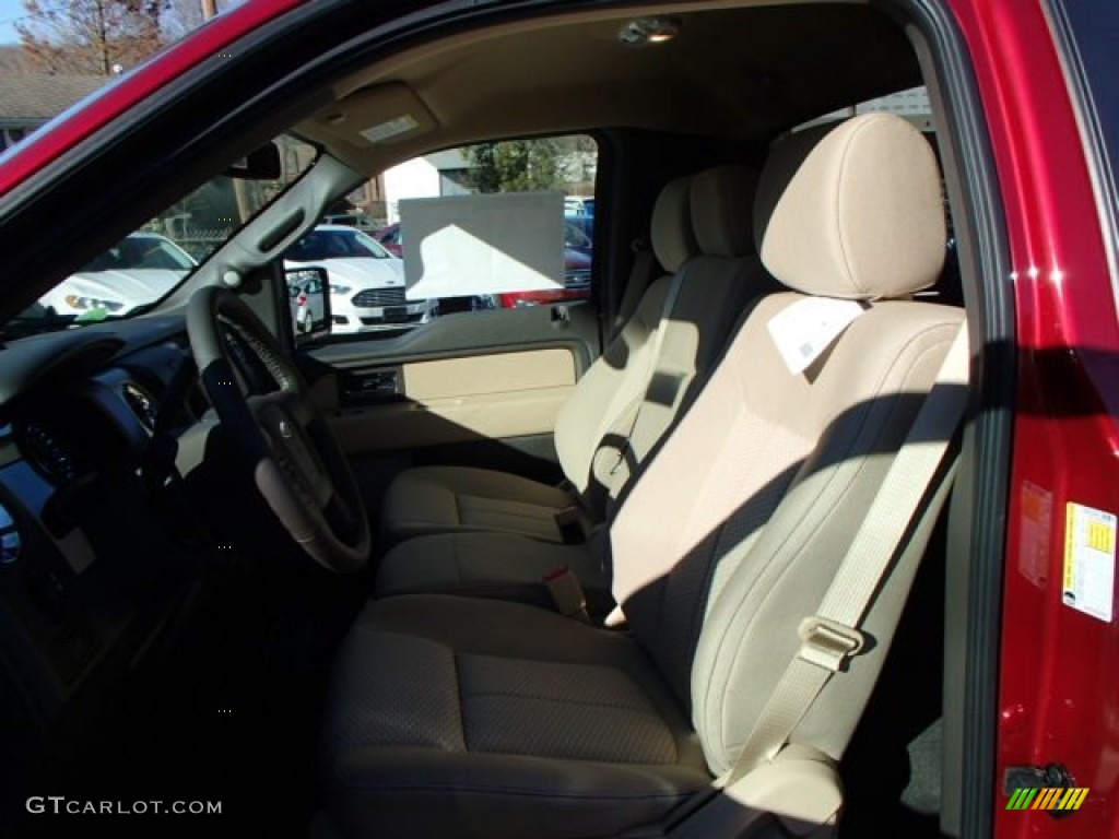 2014 F150 XLT Regular Cab 4x4 - Ruby Red / Pale Adobe photo #11