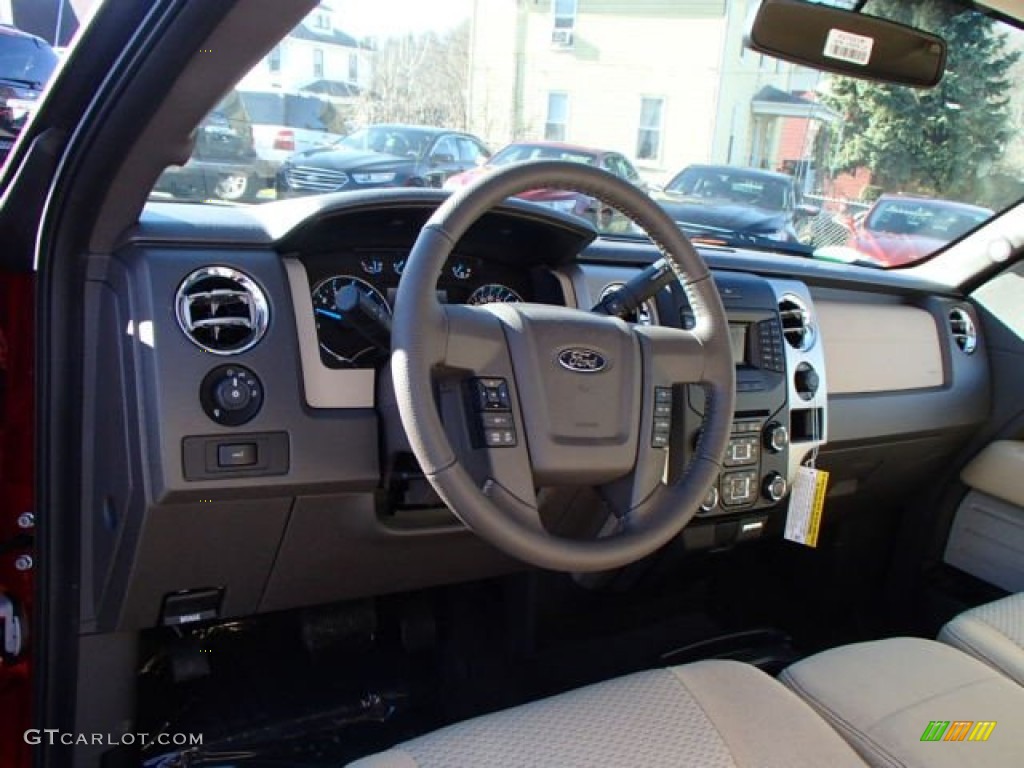 2014 F150 XLT Regular Cab 4x4 - Ruby Red / Pale Adobe photo #12