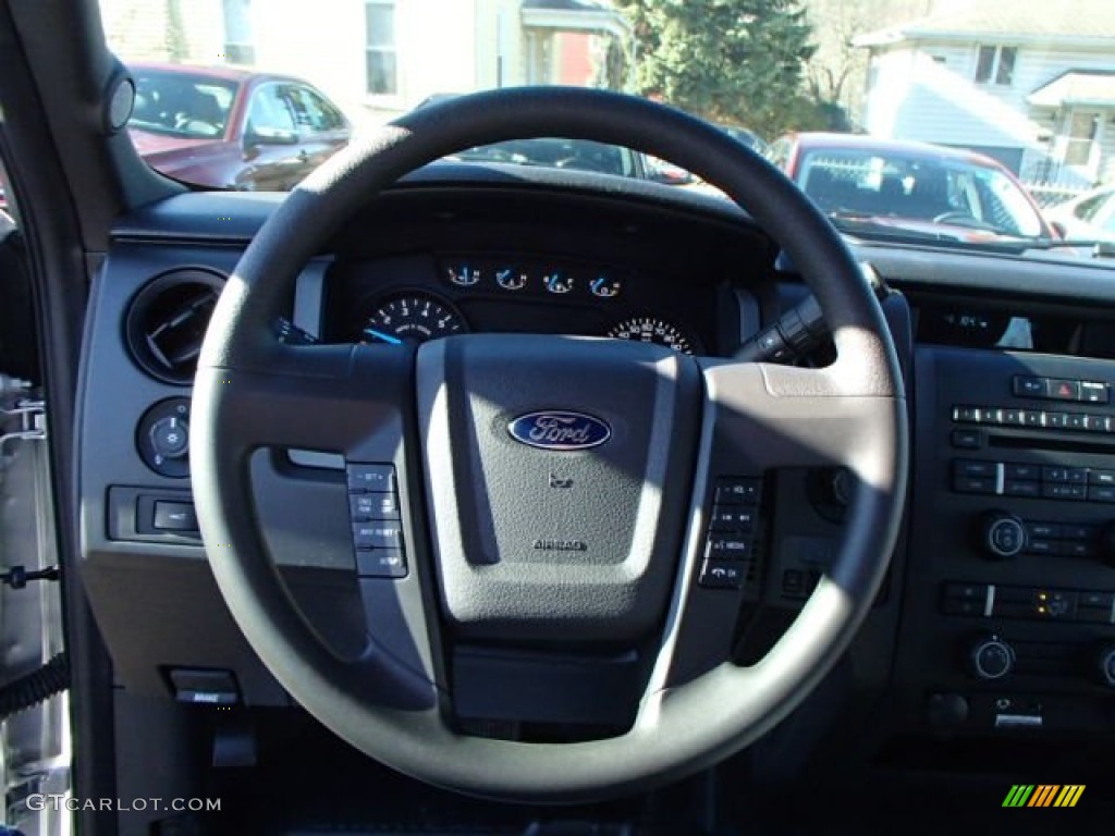 2014 Ford F150 XL SuperCab 4x4 Steel Grey Steering Wheel Photo #88028098