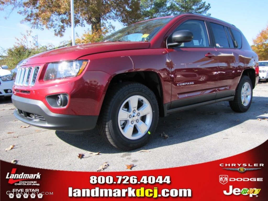 2014 Compass Sport - Deep Cherry Red Crystal Pearl / Dark Slate Gray photo #1