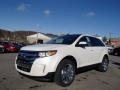 2013 White Platinum Tri-Coat Ford Edge SEL AWD  photo #1