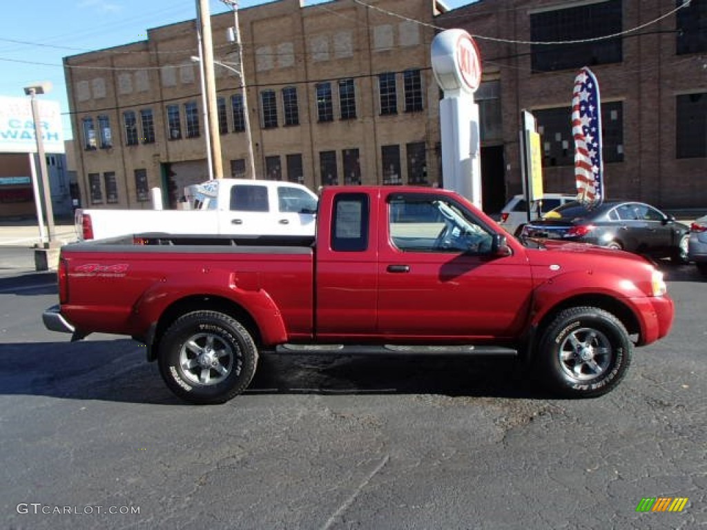 2004 Frontier XE V6 King Cab 4x4 - Aztec Red / Charcoal photo #1