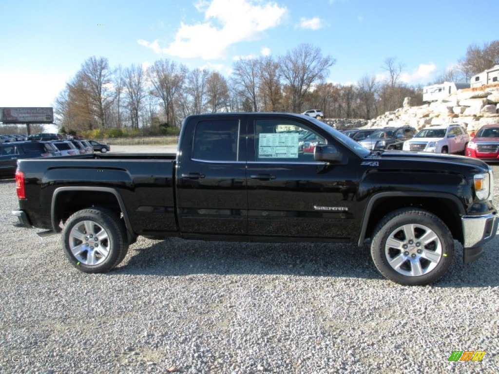 2014 Sierra 1500 SLE Double Cab 4x4 - Onyx Black / Jet Black photo #1