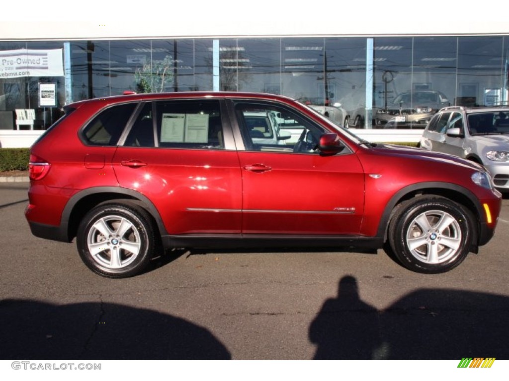 2011 X5 xDrive 35d - Vermilion Red Metallic / Sand Beige photo #2