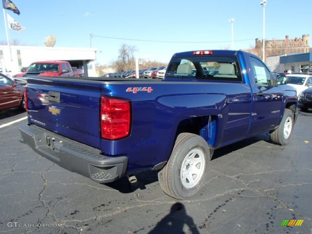 2014 Silverado 1500 WT Regular Cab 4x4 - Blue Topaz Metallic / Jet Black/Dark Ash photo #8