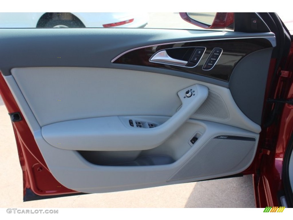 2014 Audi A6 2.0T quattro Sedan Titanium Gray Door Panel Photo #88035404