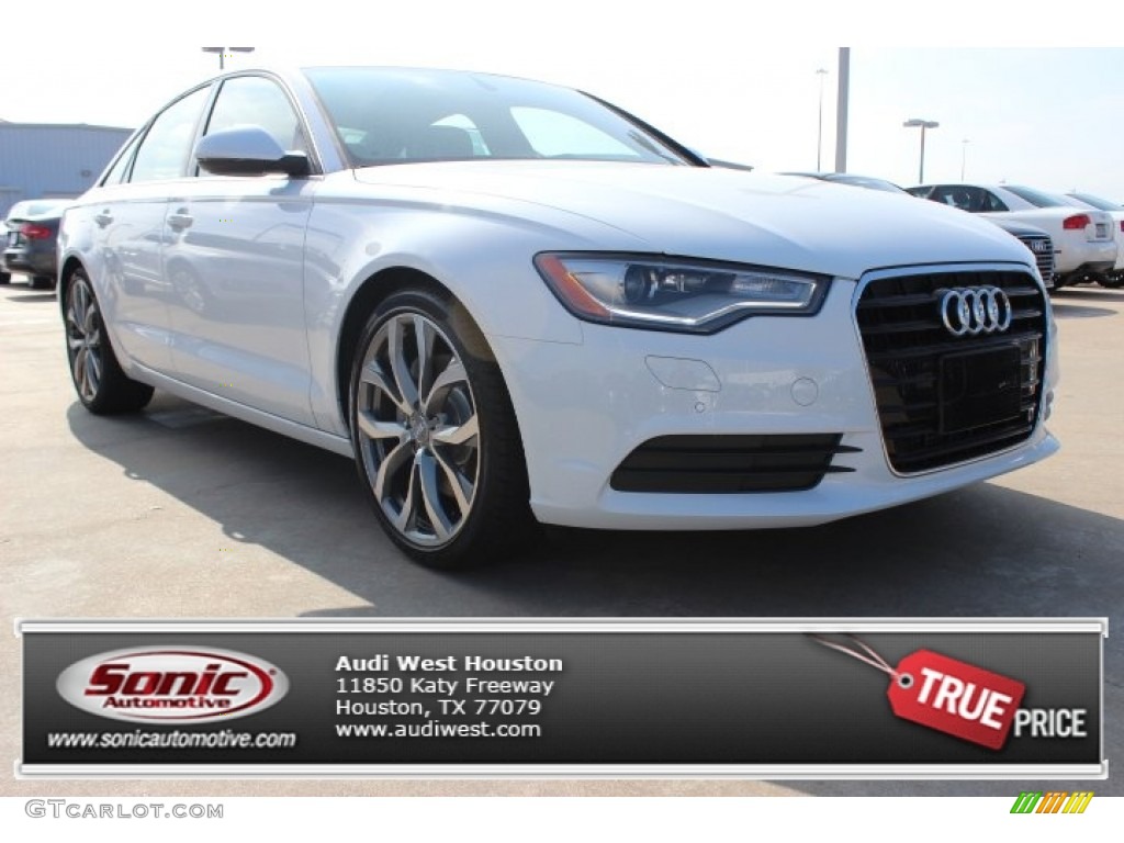 2014 A6 2.0T Sedan - Glacier White Metallic / Black photo #1