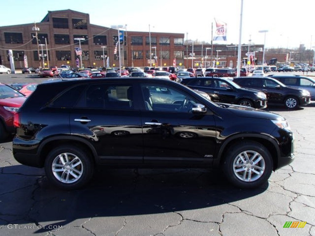 2014 Sorento LX AWD - Ebony Black / Black photo #1