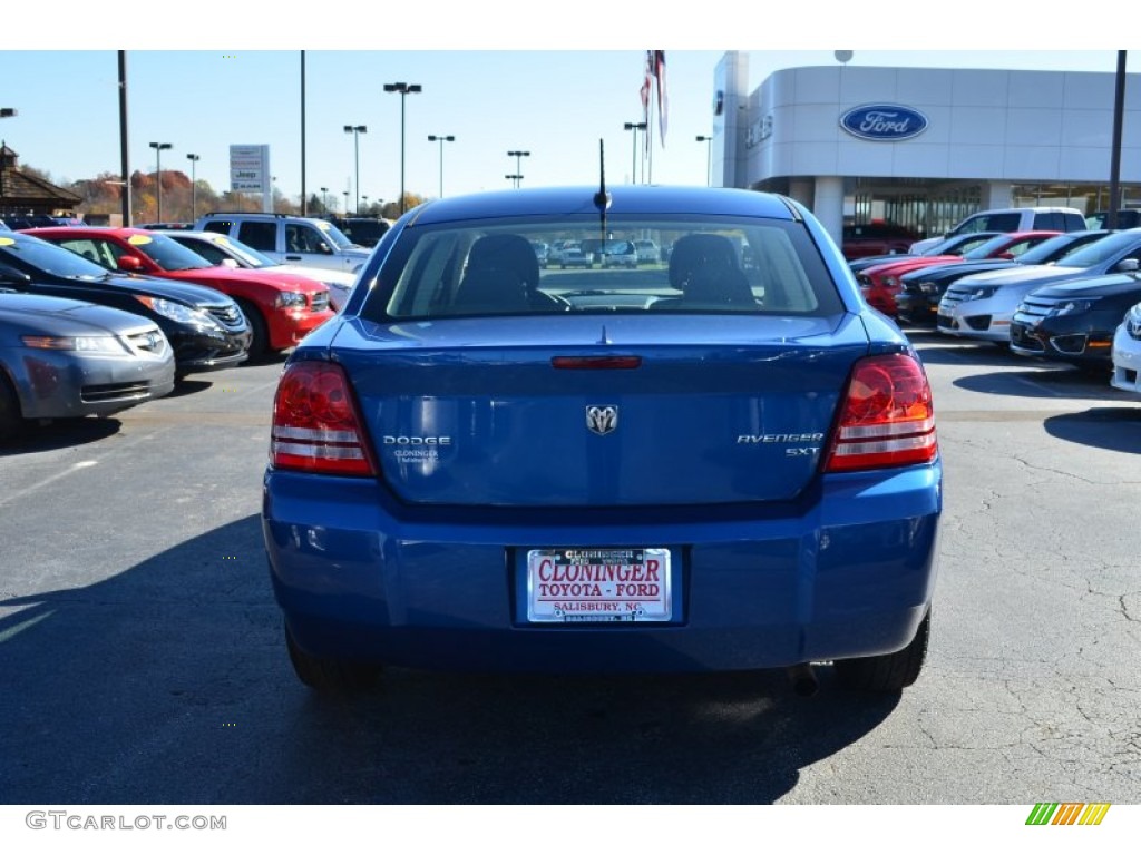 2010 Avenger SXT - Deep Water Blue Pearl / Dark Khaki/Light Graystone photo #4