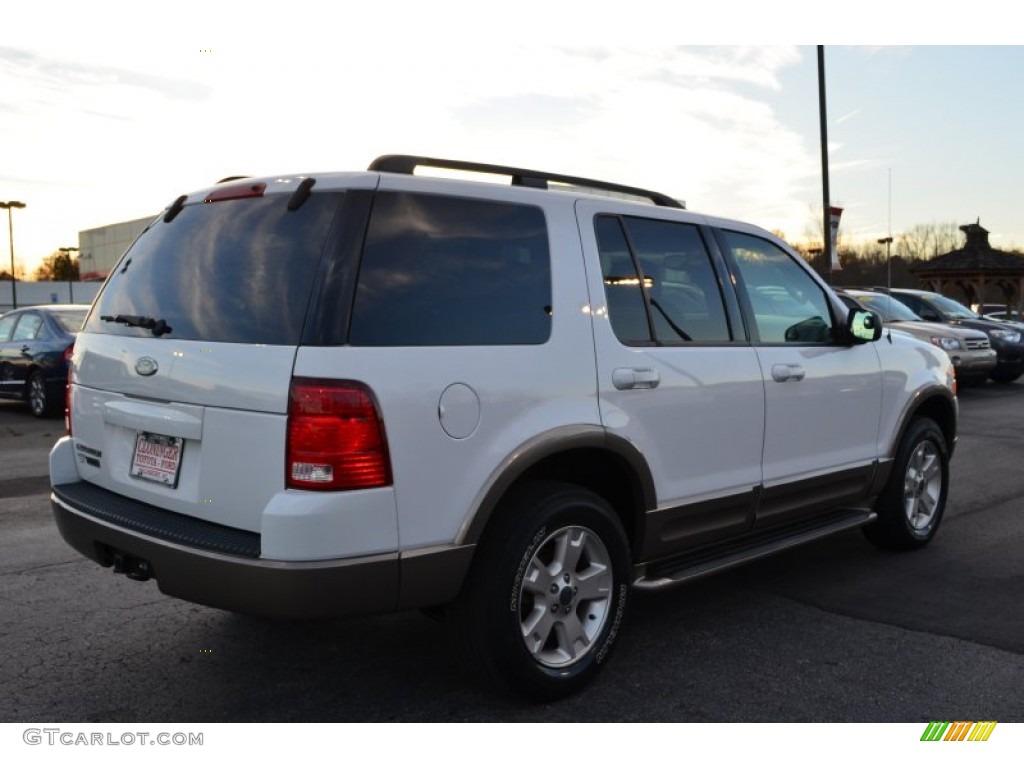 2003 Explorer Eddie Bauer 4x4 - Oxford White / Medium Parchment Beige photo #3