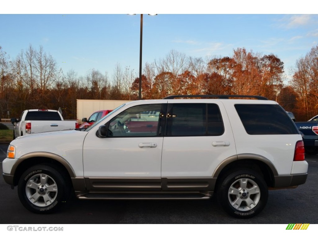 2003 Explorer Eddie Bauer 4x4 - Oxford White / Medium Parchment Beige photo #5