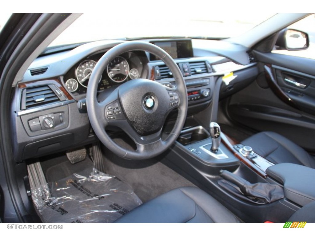 Black Interior 2013 BMW 3 Series 328i xDrive Sedan Photo #88038457