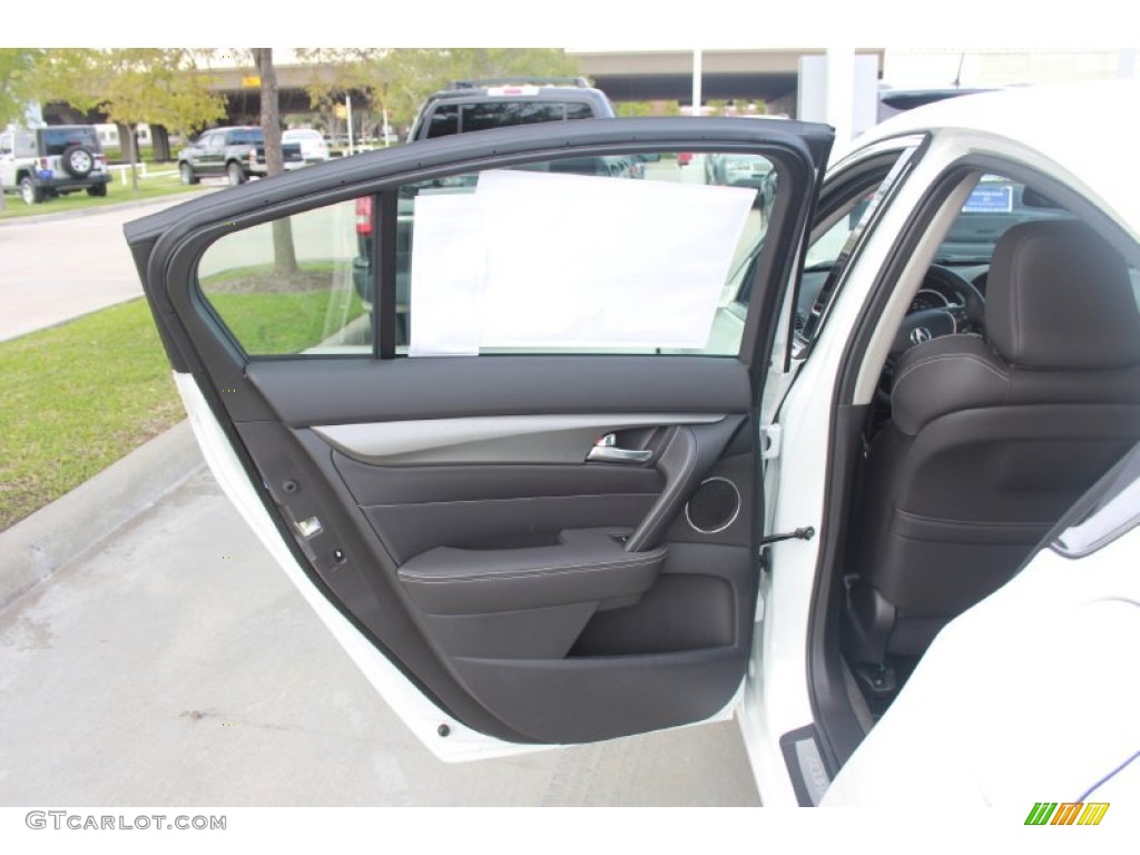 2014 Acura TL Advance SH-AWD Ebony Door Panel Photo #88038782
