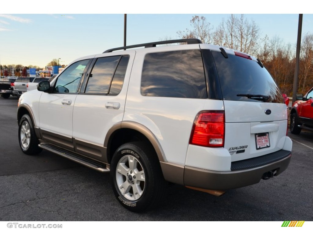 2003 Explorer Eddie Bauer 4x4 - Oxford White / Medium Parchment Beige photo #36