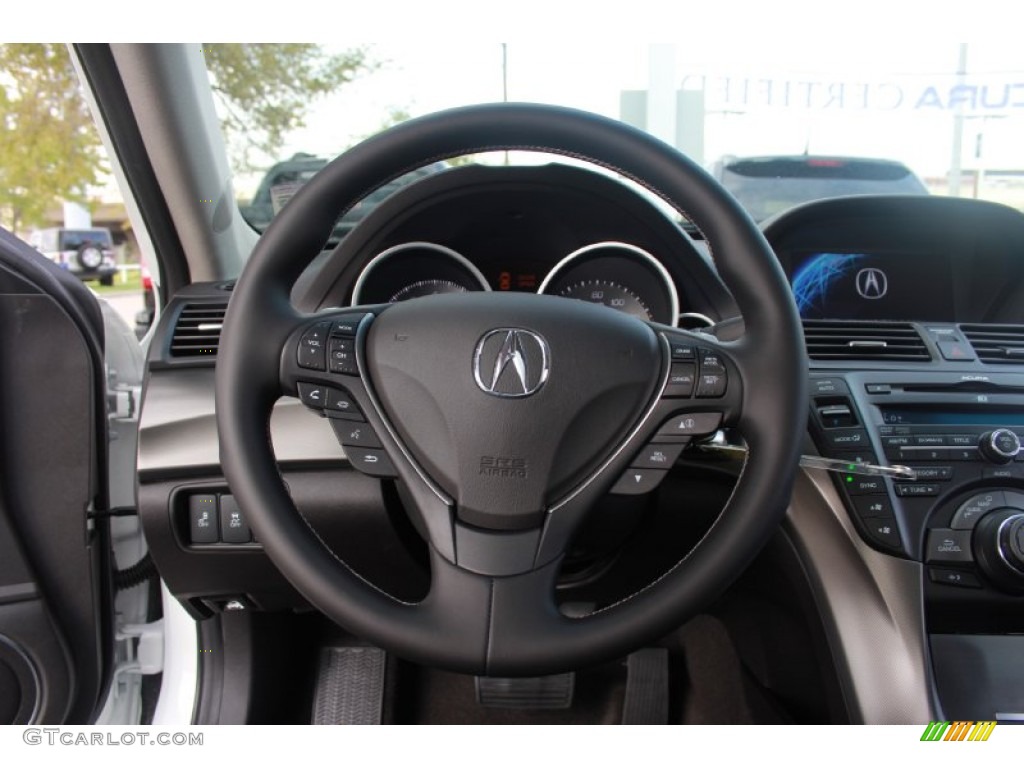 2014 Acura TL Advance SH-AWD Ebony Steering Wheel Photo #88039235