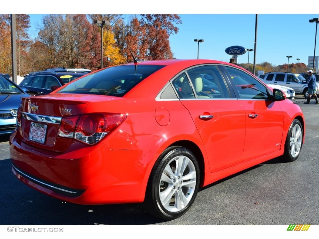 2012 Cruze LTZ/RS - Victory Red / Cocoa/Light Neutral photo #3