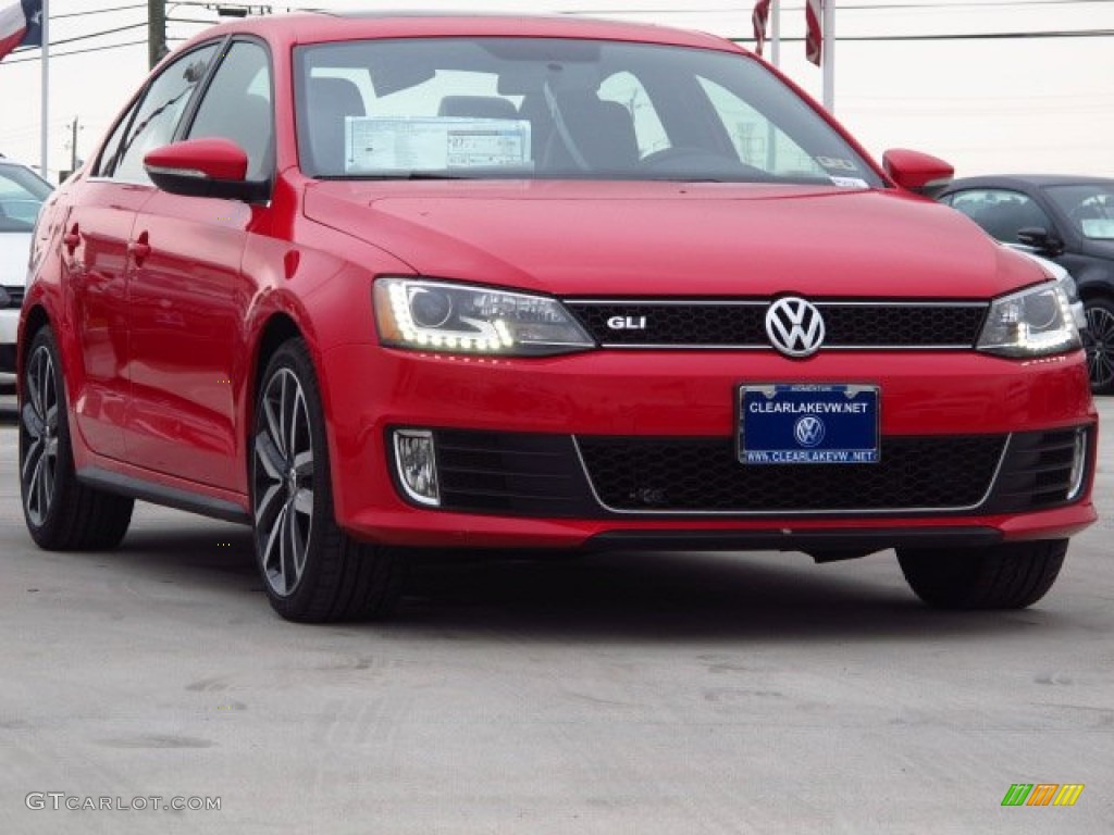 2014 Jetta GLI Autobahn - Tornado Red / Titan Black photo #1