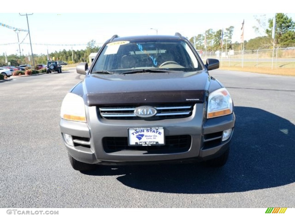 2008 Sportage EX V6 4x4 - Smokey Brown Metallic / Beige photo #2