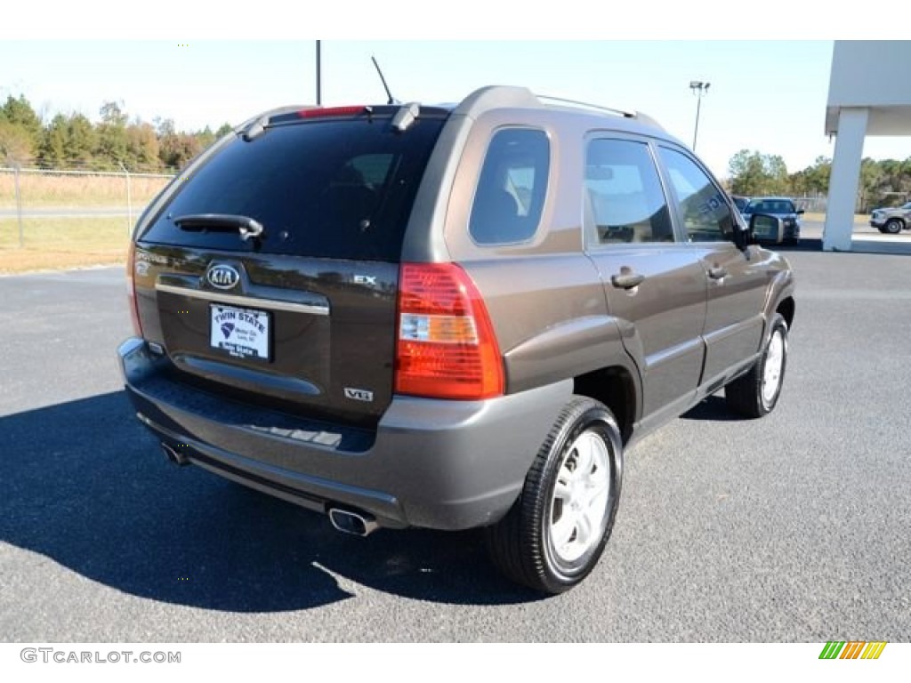 2008 Sportage EX V6 4x4 - Smokey Brown Metallic / Beige photo #5