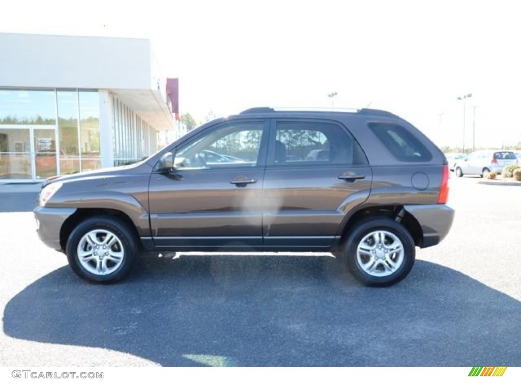 2008 Sportage EX V6 4x4 - Smokey Brown Metallic / Beige photo #11