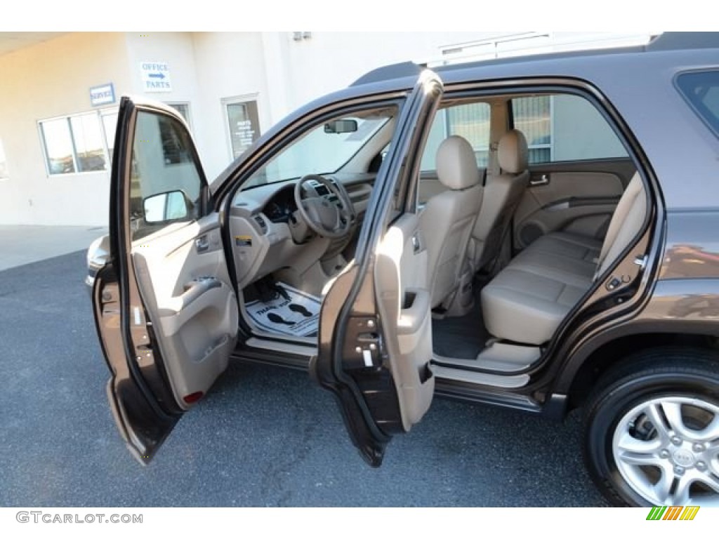 2008 Sportage EX V6 4x4 - Smokey Brown Metallic / Beige photo #13