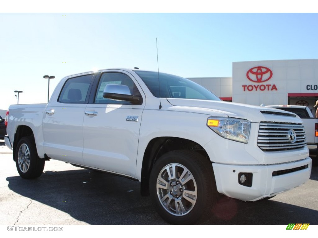 2014 Tundra Platinum Crewmax - Super White / Black photo #1