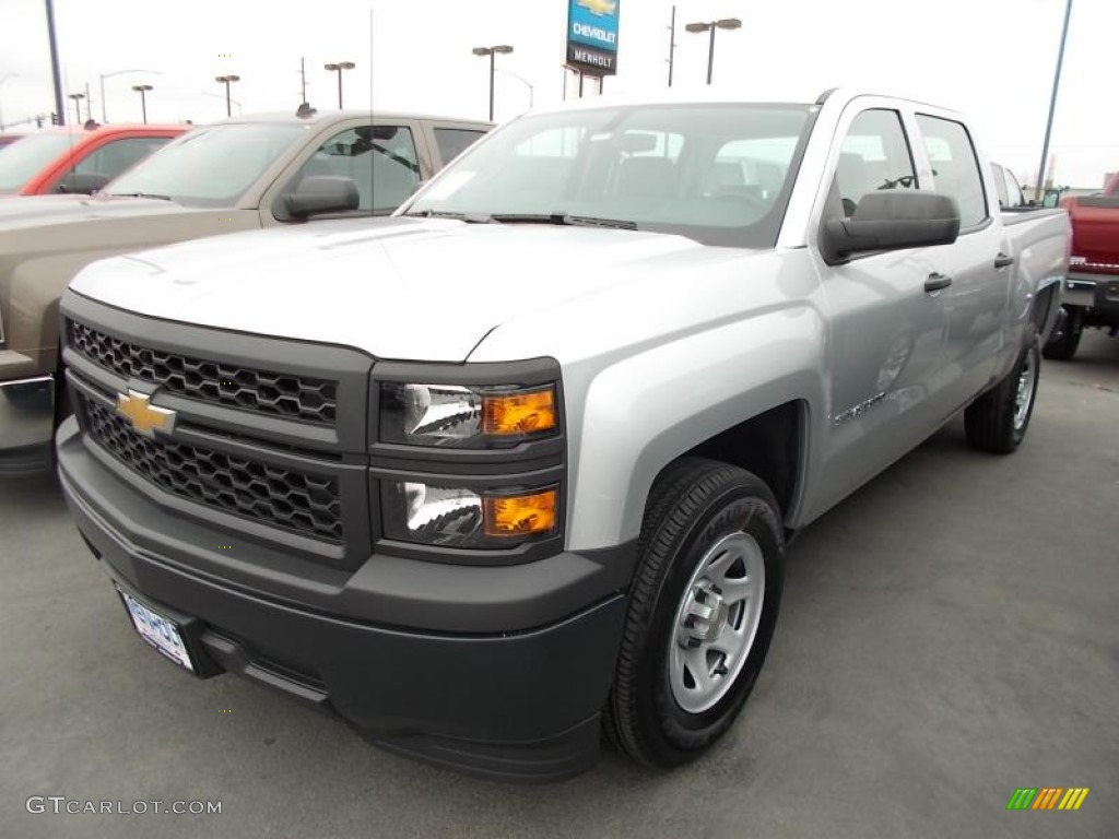 2014 Silverado 1500 WT Crew Cab - Silver Ice Metallic / Jet Black/Dark Ash photo #5