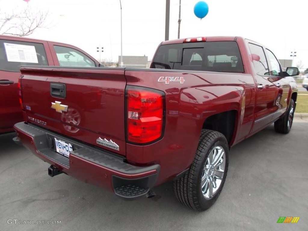 2014 Silverado 1500 High Country Crew Cab 4x4 - Deep Ruby Metallic / High Country Saddle photo #2